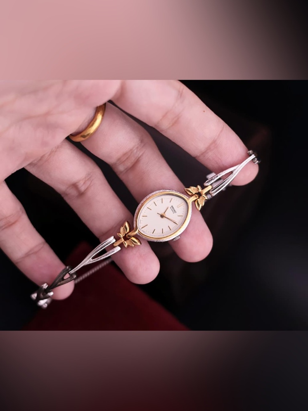 Vintage 1991 Seiko Quartz 1421-5360 Women’s Watch, Two-Tone